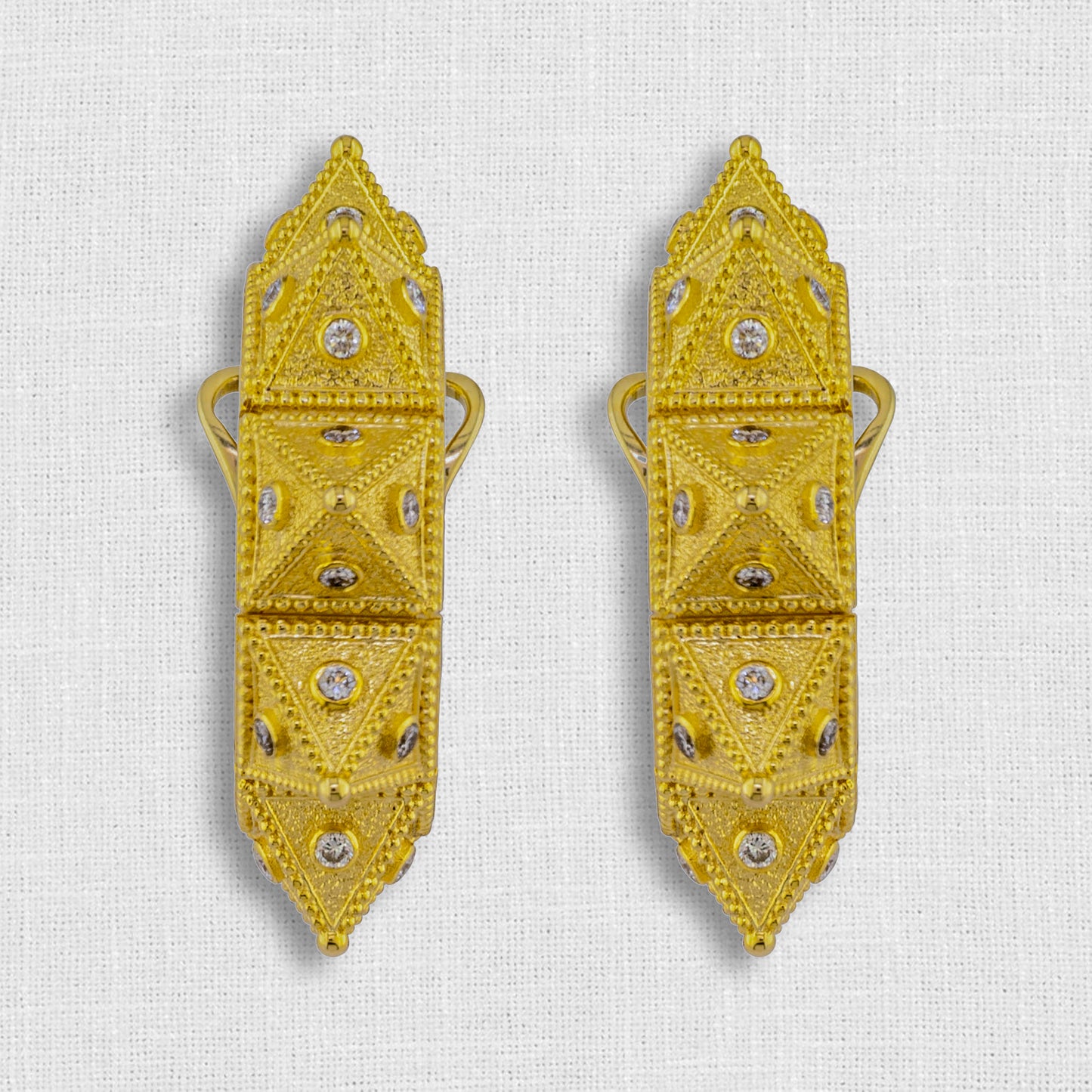 Queen Collection Golden Clip Earnings